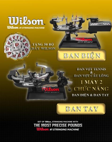 Máy Đan Vợt WILSON PROSTAFF (không chân đế) điện (tự động) + TẶNG 50 Bộ dây Wilson
